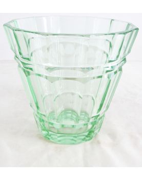 DAUM Vase en Cristal Vert