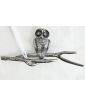 Owl Jewelry in Silver Controlled Diamond Shards Signed N.LAUD