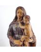 Vierge à l’Enfant 18ème en Bois Polychrome