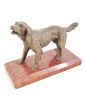 Small Hunting Dog in Regulates on Marble Base