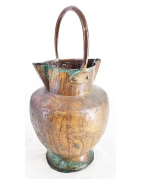 Old Copper Jug with 2 Spouts and 1 Handle