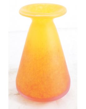 Petit Vase en Pâte de Verre Tons Jaune et Orange d'ART DE TOUL