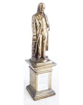 Statuette en Bronze sur Socle Représentation de BELLENGER Écrivain du XIXe Siècles