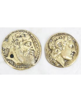 Paire de Médailles en Bronze Décor à l'Antique