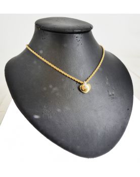 750/1000 Gold Chain Necklace with Heart Pendant 7.01 Grams Raw