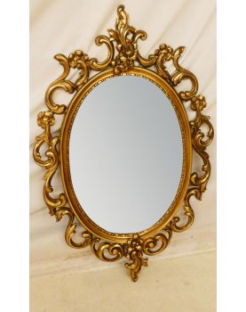 Oval Mirror Gold Frame