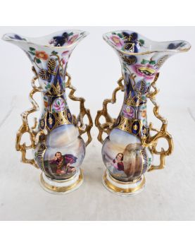 Pair of 19th Century Vases BAYEUX GOSSE