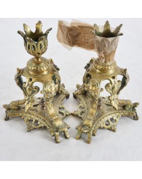 Pair of Tripod candles in Bronze