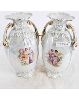 Pair of Lustered Porcelain Vases