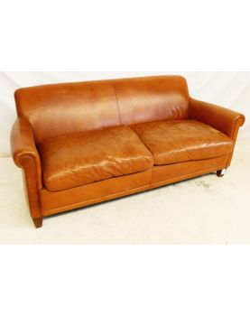 3 Seater Leather Club Sofa