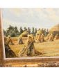 Large Oil on Canvas Haymaking by Henri DE BUDT