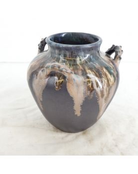 Ceramic Vase 3 Handles Signed MAURE