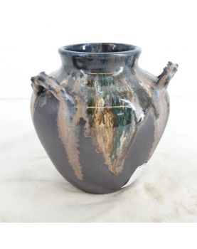 Ceramic Vase 3 Handles Signed MAURE