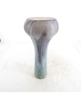 Flamed Ceramic Vase Signed LEBRET