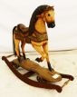 Old Small Rocking Horse in Polychrome Wood