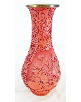 Red Chinese Vase