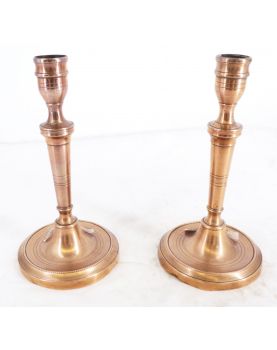 Pair of Copper Candlesticks