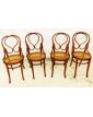Series of 4 Cane and Bentwood Bistro Chairs