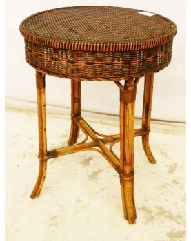 Small Round Rattan Table
